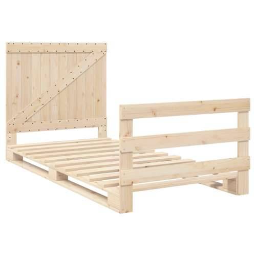 Okvir kreveta s uzglavljem 100 x 200 cm od masivne borovine - Prirodna 100 x 200 cm Ne with triangle headboard & footboard Cijena