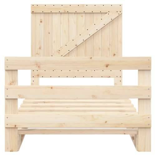 Okvir kreveta s uzglavljem 100 x 200 cm od masivne borovine - Prirodna 100 x 200 cm Ne with triangle headboard & footboard Cijena