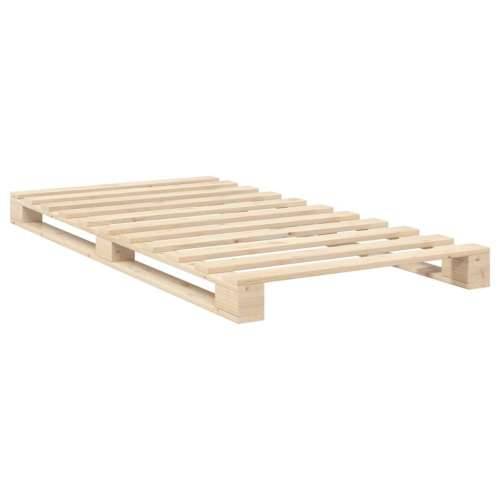 Okvir kreveta s uzglavljem 100 x 200 cm od masivne borovine - Prirodna 100 x 200 cm Ne with triangle headboard & footboard Cijena
