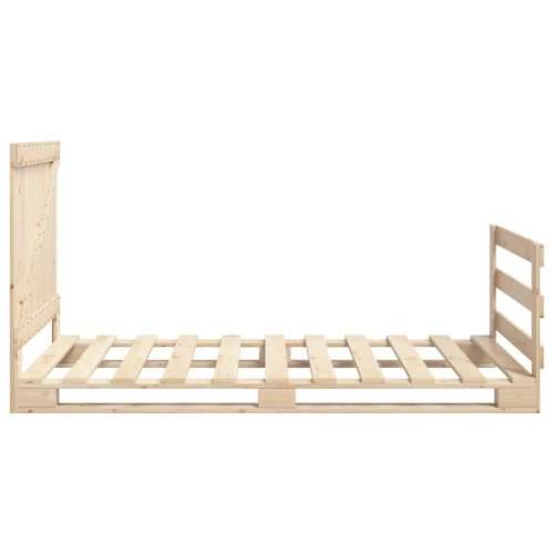 Okvir kreveta s uzglavljem 100 x 200 cm od masivne borovine - Prirodna 100 x 200 cm Ne with triangle headboard & footboard Cijena