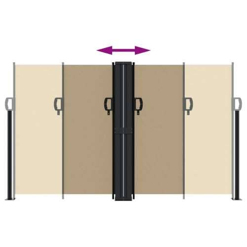 Bočna tenda na uvlačenje bež 140x1200 cm - Bež 140 x 1200 cm 1 Cijena