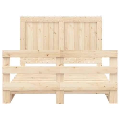 Okvir za krevet s uzglavljem 140x200 cm od masivne borovine Prirodna 140 x 200 cm Ne with plain headboard & footboard Cijena