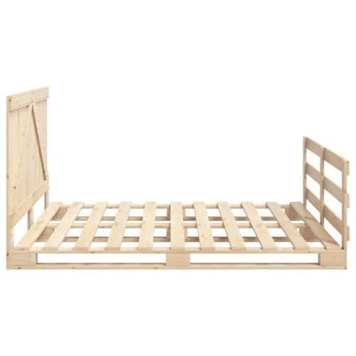 Okvir kreveta s uzglavljem 200 x 200 cm od masivne borovine - Prirodna 200 x 200 cm Ne with triangle headboard & footboard Cijena