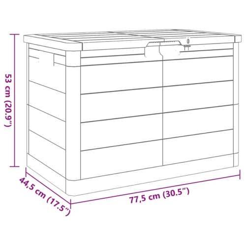 Vanjska kutija za jastuke siva 77,5x44,5x53 cm polipropilen - Siva 160 l Cijena