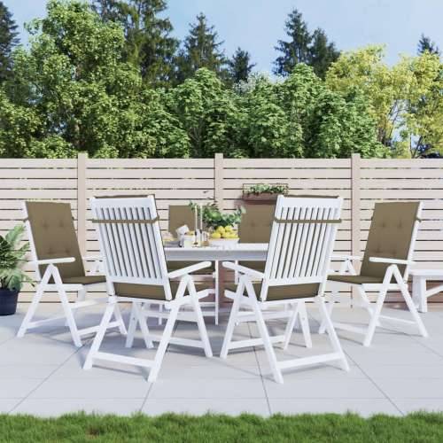 Jastuci za stolice 6 kom prošarano smeđesivi 120x50x4cm tkanina - prošarana smeđesiva 120 x 50 x 4 cm 6 Cijena