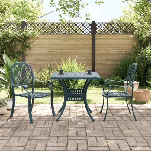 3-dijelni bistro set zeleni od lijevanog aluminija - Zelena 2 Cijena
