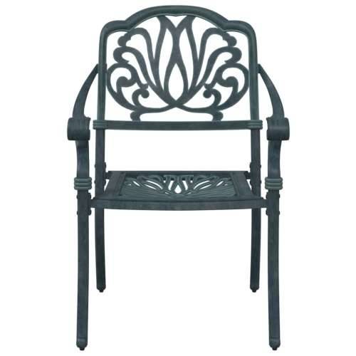 3-dijelni bistro set zeleni od lijevanog aluminija - Zelena 2 Cijena