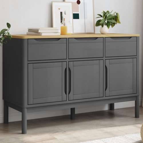 Komoda FLORO voštano siva 114 x 43 x 74 cm od masivne borovine - Siva 1 Cijena