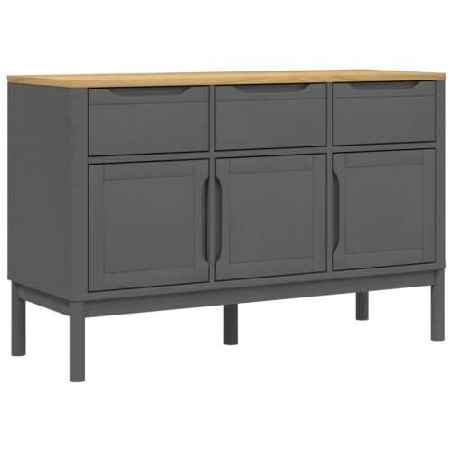 Komoda FLORO voštano siva 114 x 43 x 74 cm od masivne borovine - Siva 1 Cijena
