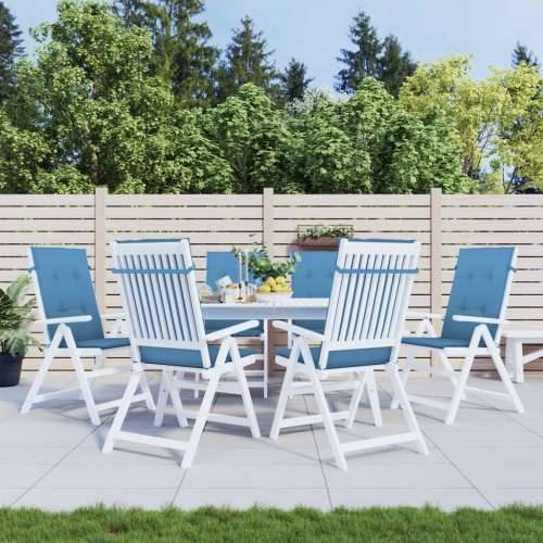 Jastuci za stolice 6 kom prošarano plavi 120x50x4 cm od tkanine - prošarana plava 120 x 50 x 4 cm 6 Cijena