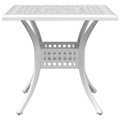 3-dijelni bistro set bijeli od lijevanog aluminija - Bijela 2 Cijena