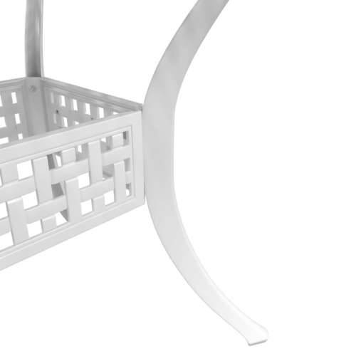 3-dijelni bistro set bijeli od lijevanog aluminija - Bijela 2 Cijena