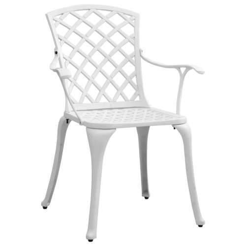 3-dijelni bistro set bijeli od lijevanog aluminija - Bijela 2 Cijena