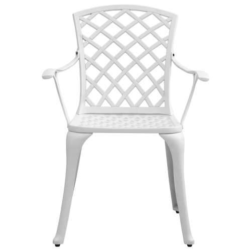 3-dijelni bistro set bijeli od lijevanog aluminija - Bijela 2 Cijena