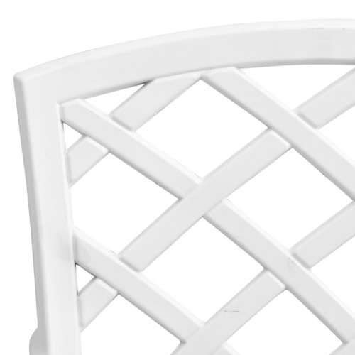 3-dijelni bistro set bijeli od lijevanog aluminija - Bijela 2 Cijena