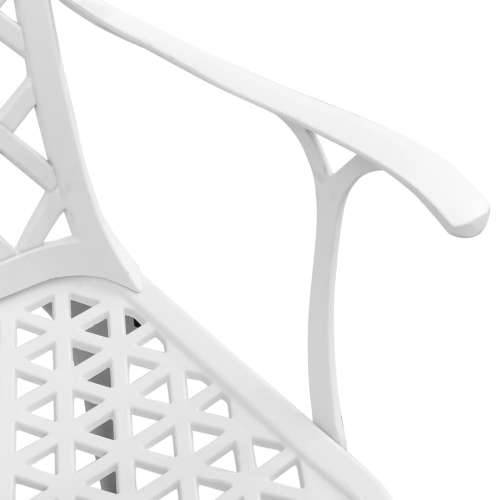 3-dijelni bistro set bijeli od lijevanog aluminija - Bijela 2 Cijena