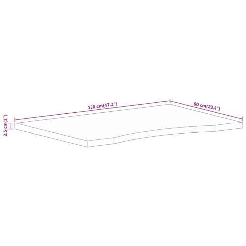 Ploča za radni stol zaobljena 120 x 60 x 2,5 cm od drva manga Cijena