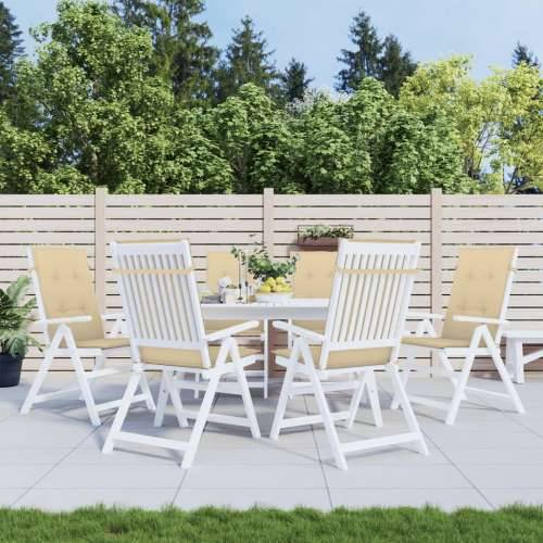Jastuci za stolice 6 kom prošarano bež 120x50x4 cm od tkanine - prošarana bež 120 x 50 x 4 cm 6 Cijena