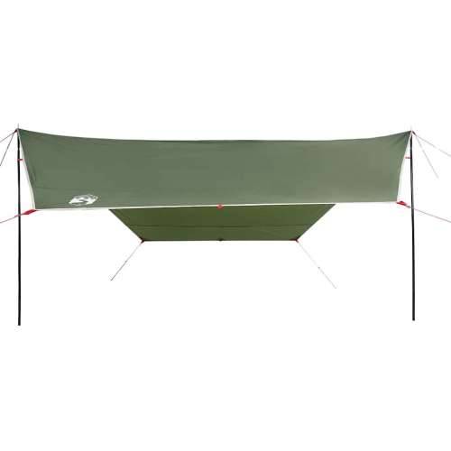 Cerada za kampiranje zelena 430 x 380 x 210 cm vodootporna - Zelena taft 1 Cijena