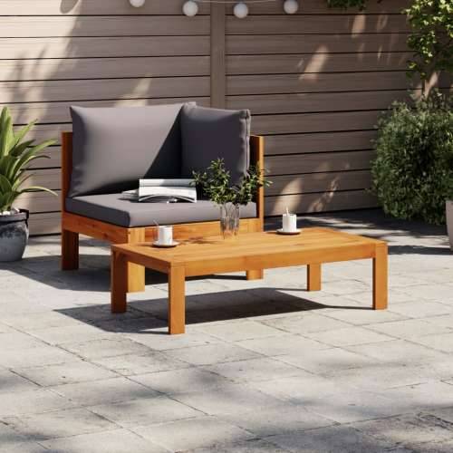 Vrtna garnitura - 2-dijelni set vrtnih sofa s jastucima masivno bagremovo drvo - Tamno siva 1 Sofa set Cijena