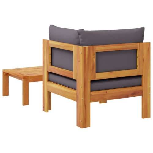 Vrtna garnitura - 2-dijelni set vrtnih sofa s jastucima masivno bagremovo drvo - Tamno siva 1 Sofa set Cijena