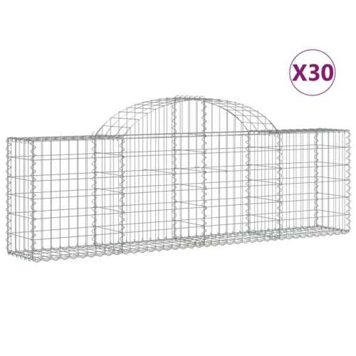 Lučne gabionske košare 30 kom 200x30x60/80 cm pocinčano željezo - 200 x 30 x 60/80 cm 30 Cijena