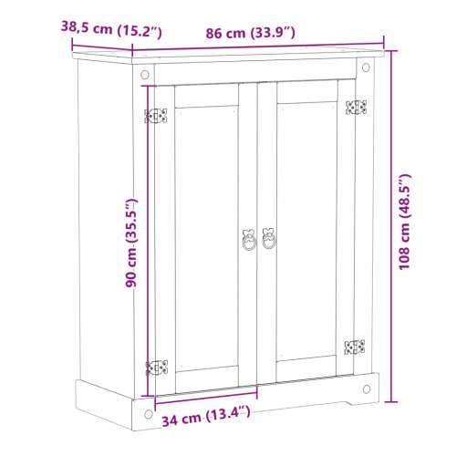 Ormarić za cipele Corona 86 x 38,5 x 108 cm od masivne borovine Cijena