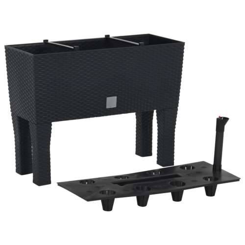 Stupići za parking antracit 60 x 25 x 46 cm PP ratan Cijena