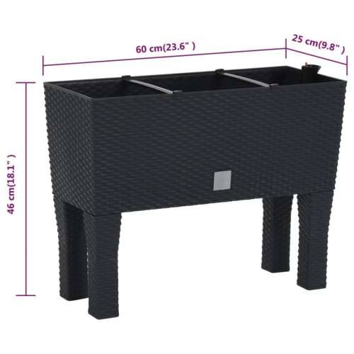 Stupići za parking antracit 60 x 25 x 46 cm PP ratan Cijena