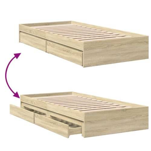 Okvir za krevet s ladicama boja hrasta 90x200 cm - sonoma hrast 90 x 200 cm Cijena