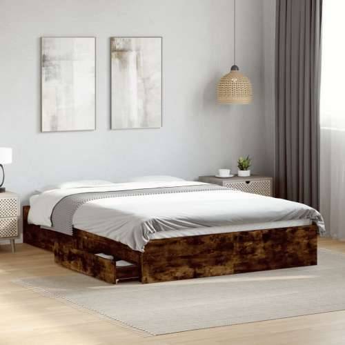Okvir kreveta s ladicama boja hrasta 140x190 cm Dimljeni hrast 140 x 190 cm Cijena