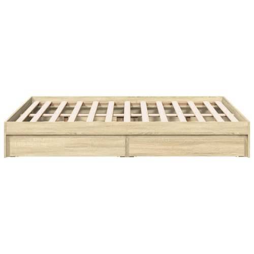 Okvir za krevet s ladicama boja hrasta 135x190 cm drveni sonoma hrast 135 x 190 cm Cijena