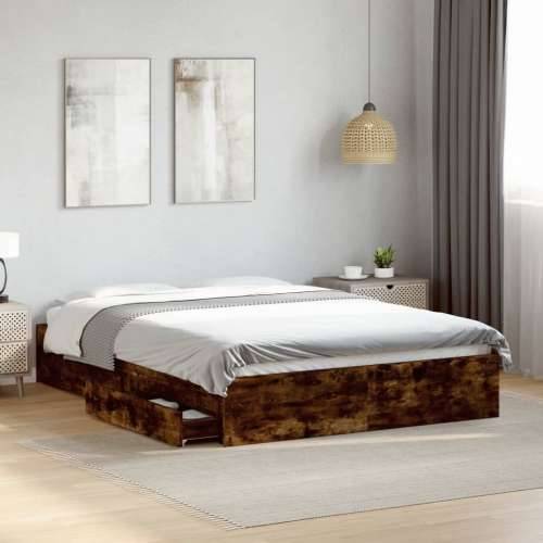 Okvir kreveta s ladicama boja hrasta 135x190 cm Dimljeni hrast 135 x 190 cm Cijena