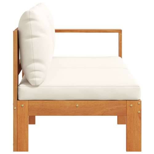 Vrtni dvosjed s jednim naslonom za ruku masivno drvo bagrema - Krema 1 Sofa Cijena