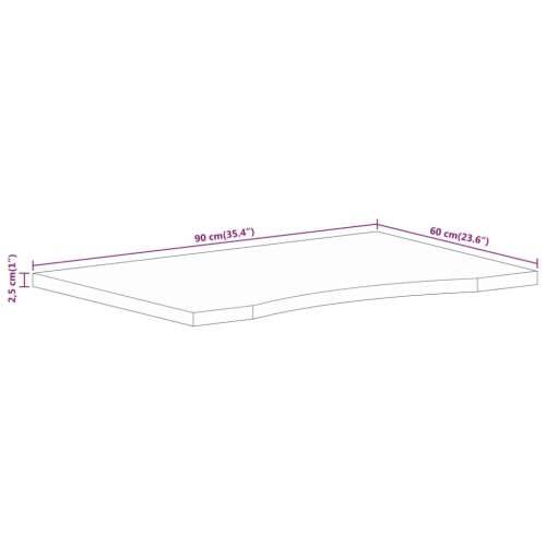 Ploča za radni stol zaobljena 90x60x2,5 cm od drva manga Cijena