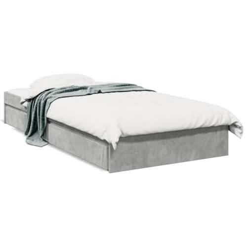 Okvir kreveta s ladicama siva boja betona 90x200 cm drveni Beton siva 90 x 200 cm Cijena