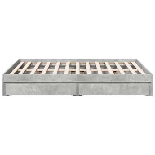 Okvir kreveta s ladicama siva boja betona 140x190 cm drveni Beton siva 140 x 190 cm Cijena