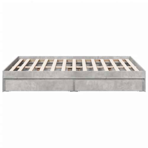 Okvir kreveta s ladicama siva boja betona 135x190 cm drveni Beton siva 135 x 190 cm Cijena