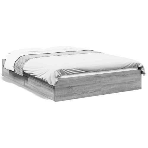 Okvir za krevet s ladicama boja sivog hrasta 135x190 cm Sivi hrast sonoma 135 x 190 cm Cijena