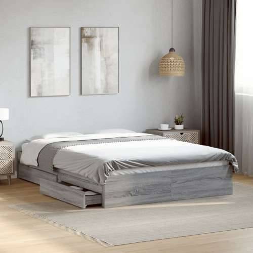 Okvir za krevet s ladicama boja sivog hrasta 135x190 cm Sivi hrast sonoma 135 x 190 cm Cijena