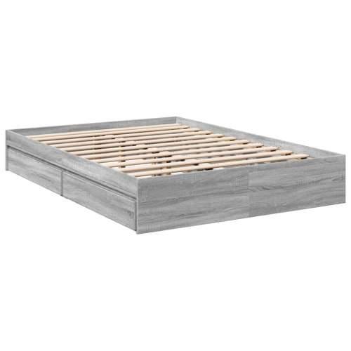 Okvir za krevet s ladicama boja sivog hrasta 135x190 cm Sivi hrast sonoma 135 x 190 cm Cijena