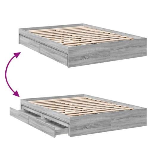 Okvir za krevet s ladicama boja sivog hrasta 135x190 cm Sivi hrast sonoma 135 x 190 cm Cijena