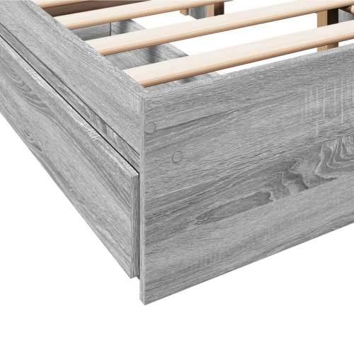 Okvir za krevet s ladicama boja sivog hrasta 135x190 cm Sivi hrast sonoma 135 x 190 cm Cijena
