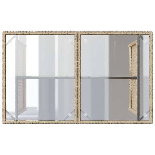 Vrtna garnitura - 2-dijelni vrtni blagovaonski set od poliratana s jastucima bež - Bež pe rattan and glass 1 Cijena