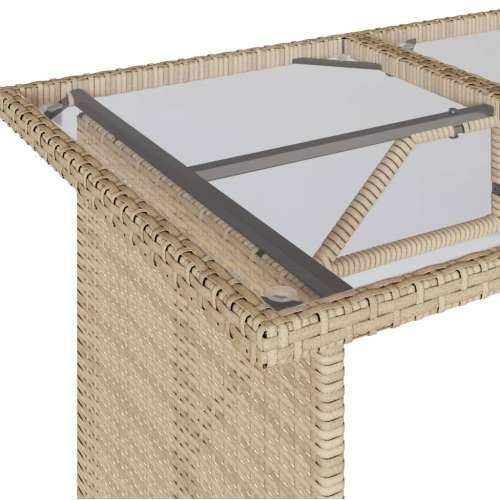 Vrtna garnitura - 2-dijelni vrtni blagovaonski set od poliratana s jastucima bež - Bež pe rattan and glass 1 Cijena