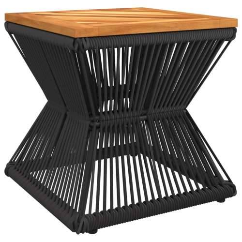 Stolić sa žičanom bazom crni 38x38x38 cm masivno drvo bagrema Cijena