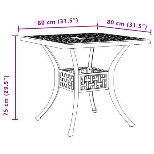 Vrtni stol brončani 80 x 80 x 75 cm od lijevanog aluminija - Bronzana 1 Cijena