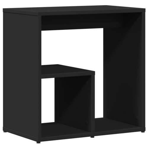Bočni stolić crni 50 x 30 x 50 cm od konstruiranog drva - Crna 1 Cijena
