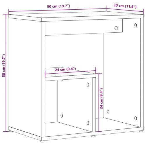 Bočni stolići 2 kom 50x30x50 cm konstruirano drvo - sonoma hrast 2 Cijena