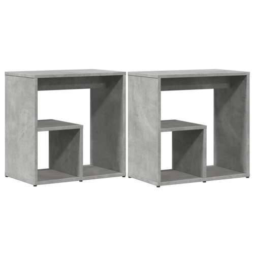Bočni stolići 2 kom boja betona 50x30x50 cm konstruirano drvo - Beton siva 2 Cijena